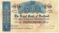Royal Bank Of Scotland To 1967 20 Pounds,  1. 6.1944